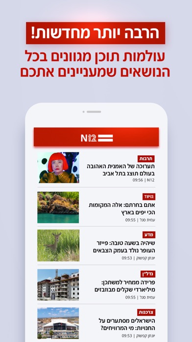 אפליקציית החדשות של ישראל N12应用截图
