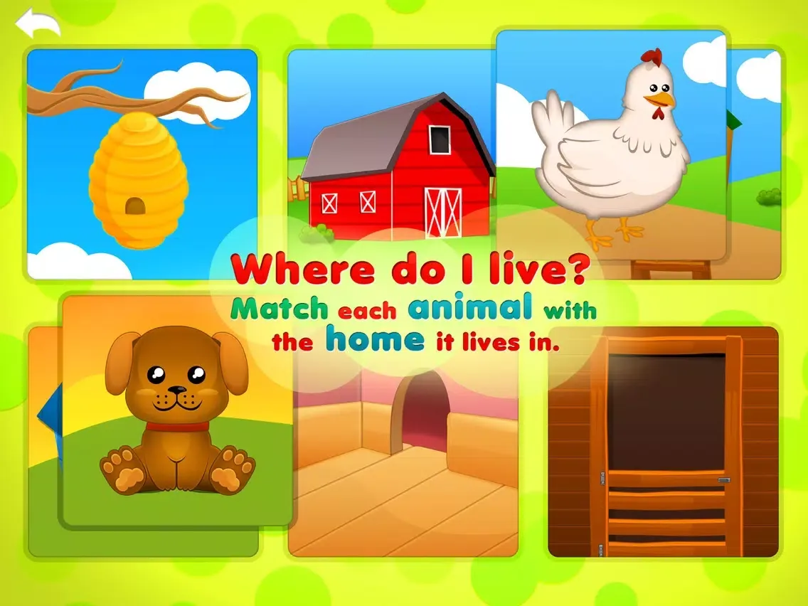 تصاویر Animals Babies & Homes Puzzles iPad 