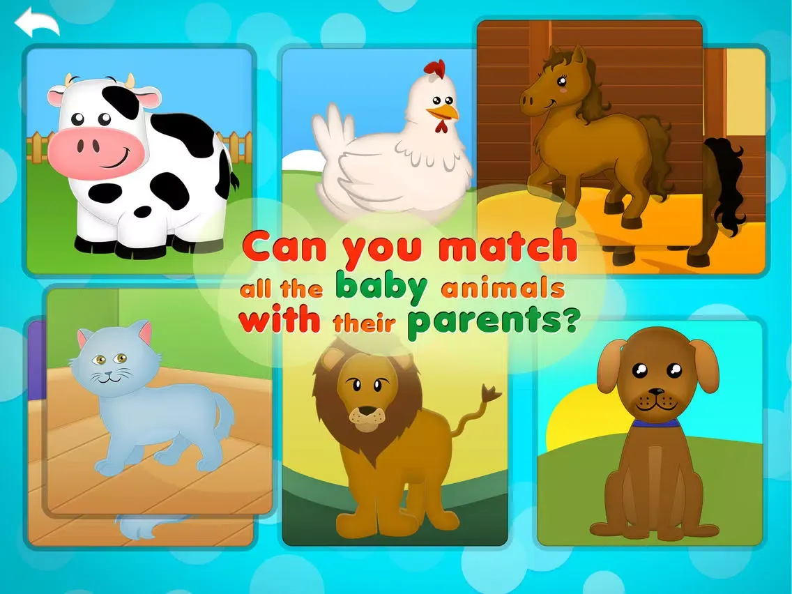تصاویر Animals Babies & Homes Puzzles iPad 