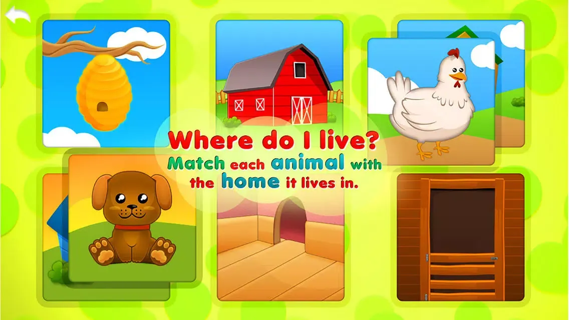 تصاویر Animals Babies & Homes Puzzles