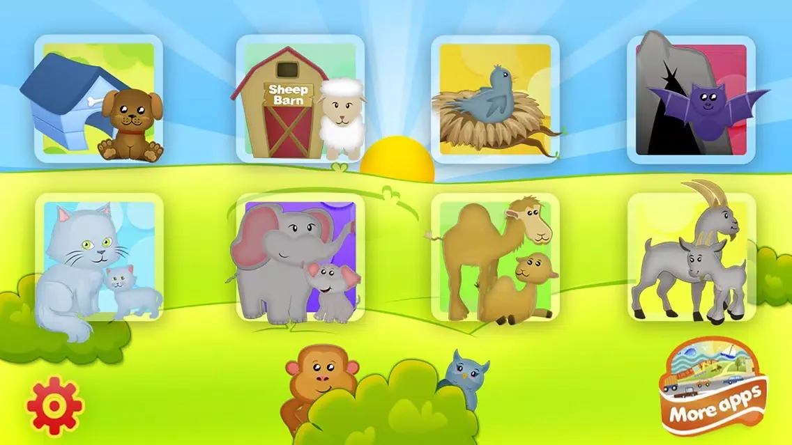 تصاویر Animals Babies & Homes Puzzles