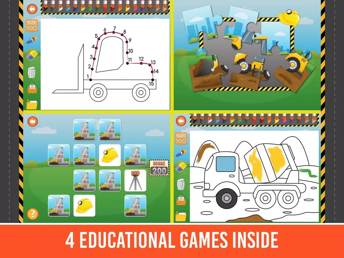 Diggers & Trucks Game For Kids iPad  Screenshots