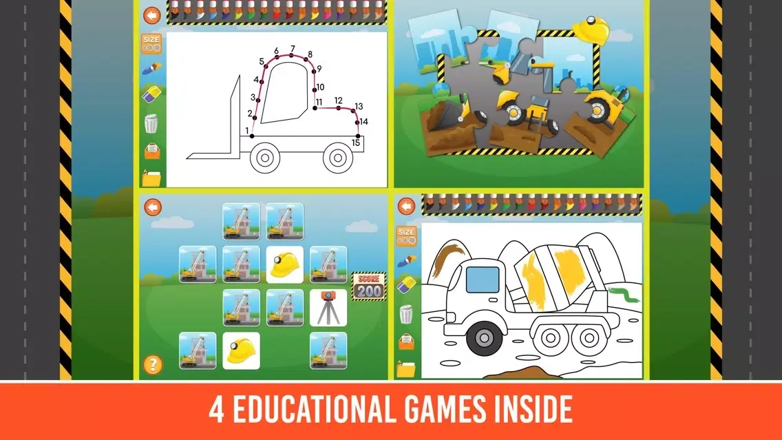 Diggers & Trucks Game For Kids Screenshots