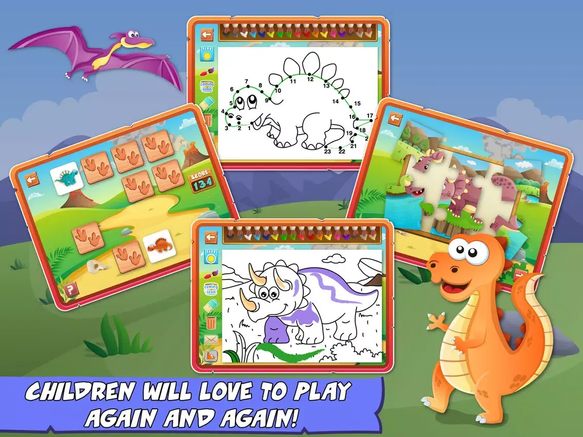 Capturas de tela do Dinosaurs For Kids Fun Games iPad 