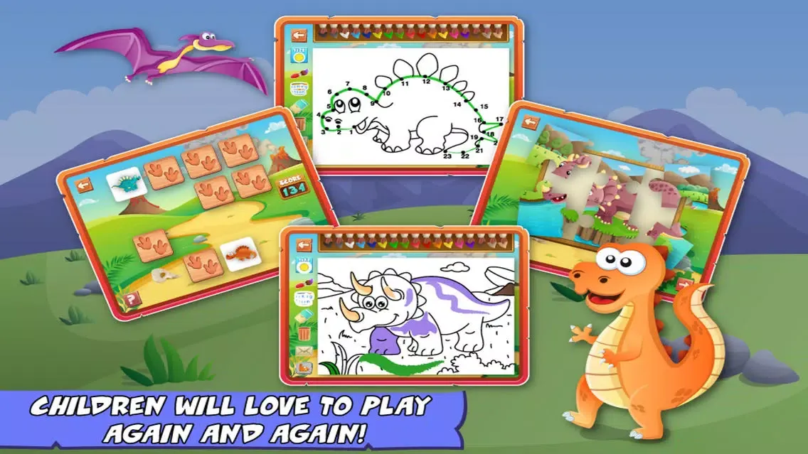 Capturas de tela do Dinosaurs For Kids Fun Games