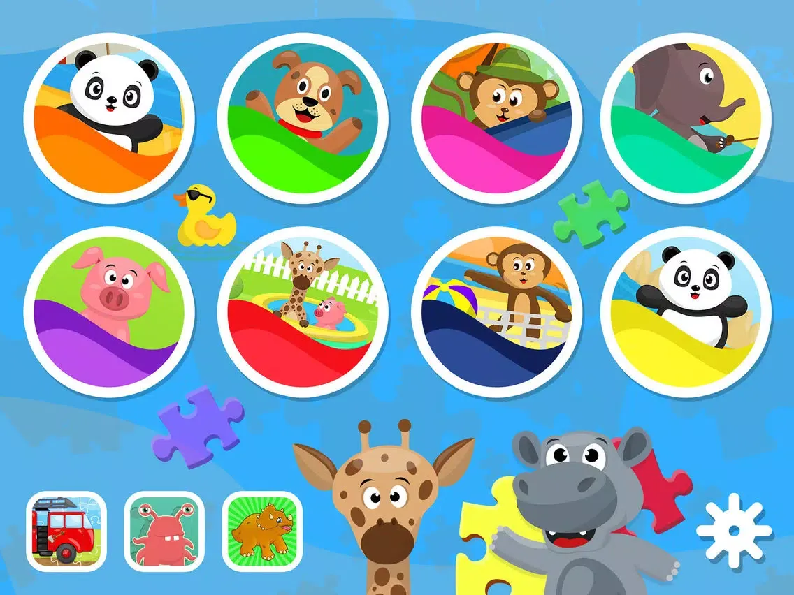 Ảnh chụp màn hình của Cute Panda Jigsaw Puzzles For Kids & Toddlers iPad 