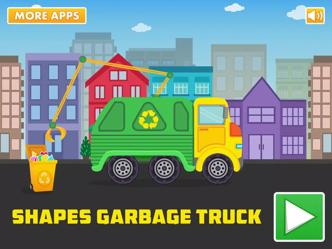 Shapes Garbage Truck For Kids iPad  Screenshots