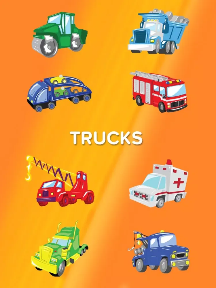 Trucks Cars Diggers Trains and Shadows Shape Puzzles for Kids iPad  スクリーンショット