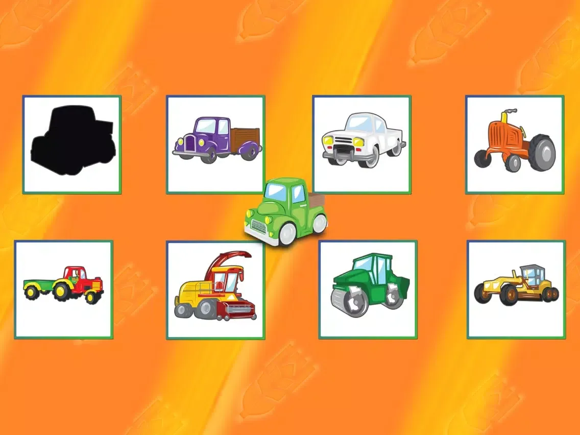 Trucks Cars Diggers Trains and Shadows Shape Puzzles for Kids iPad  スクリーンショット