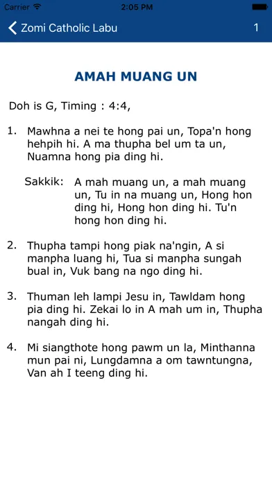 Tangkapan skrin Zomi Catholic Labu