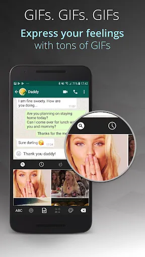Ginger Keyboard - Emoji, GIFs سکرین شاٹس