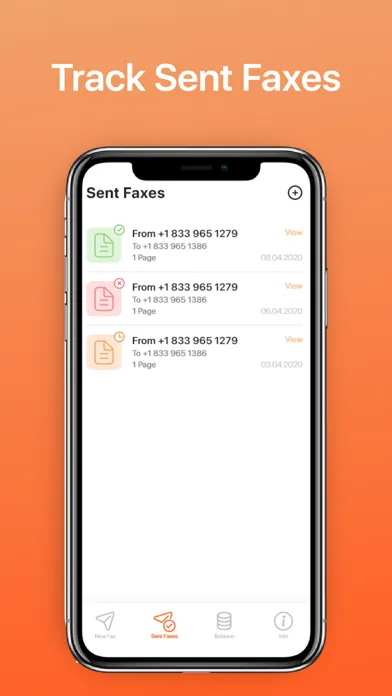FaxForward: Send Fax - eFax Ekran Görüntüleri
