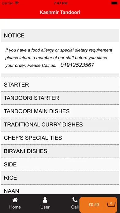 Kashmir Tandoori Restaurant应用截图