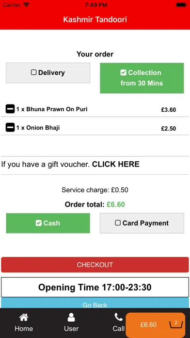Kashmir Tandoori Restaurant应用截图