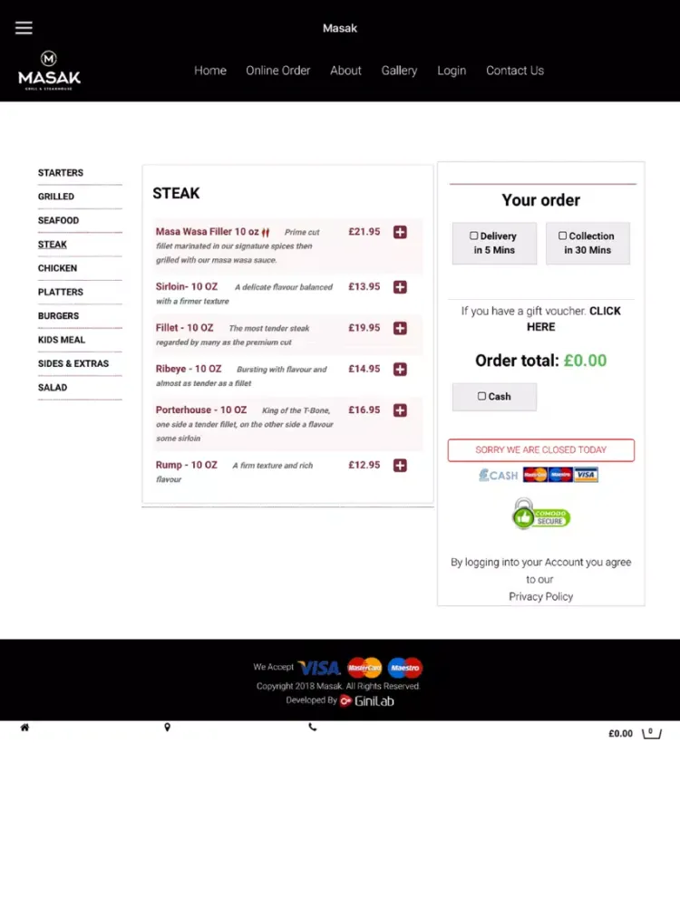 Masak Steak House iPad 應用截圖