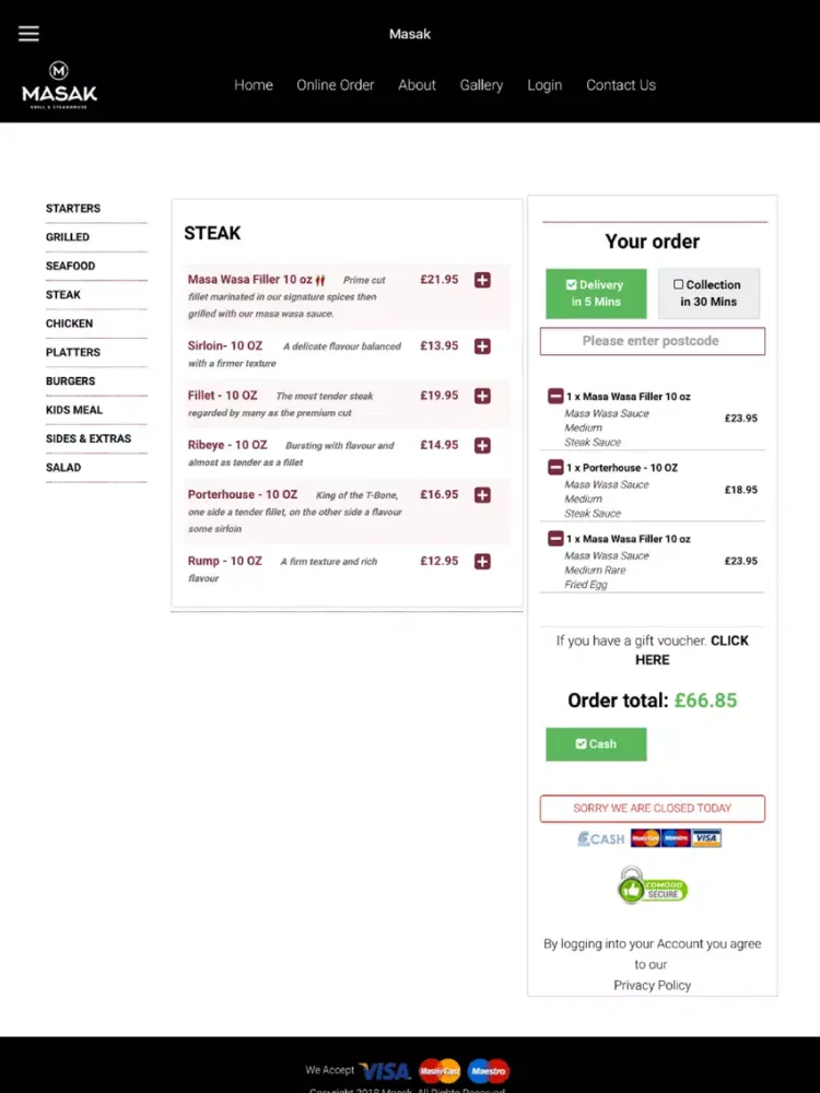 Masak Steak House iPad 應用截圖