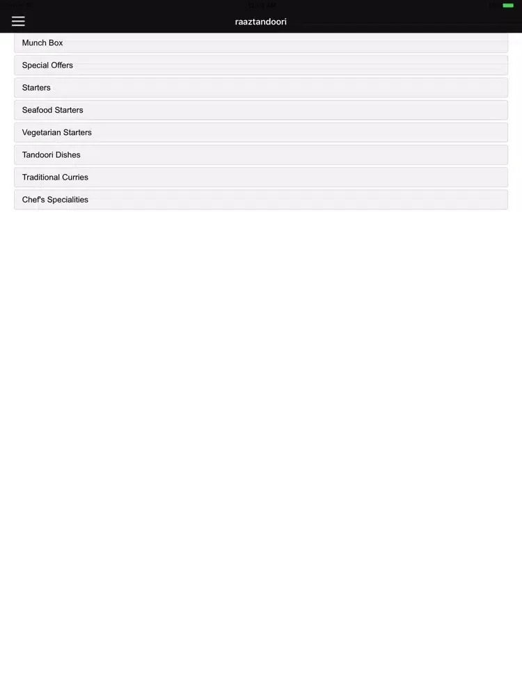 Raaz Tandoori iPad  Screenshots