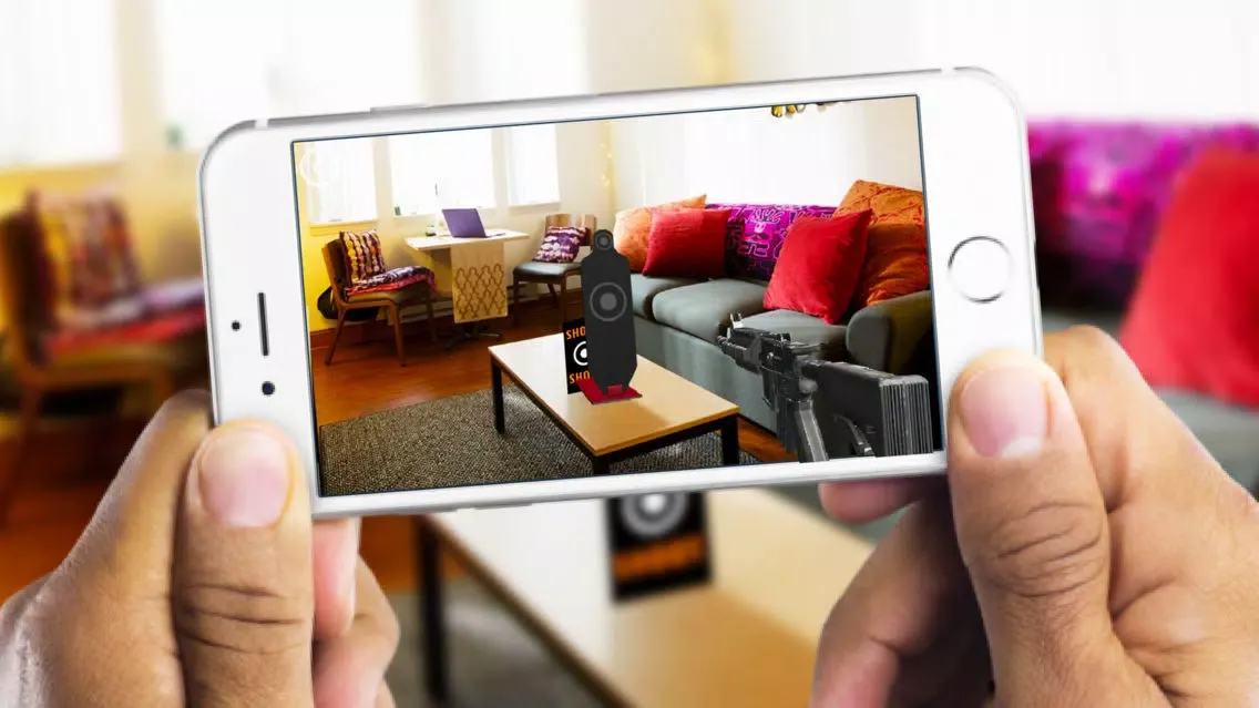 Captures d'écran de 3D Gun Shot Sounds AR VR - Augmented Reality Game