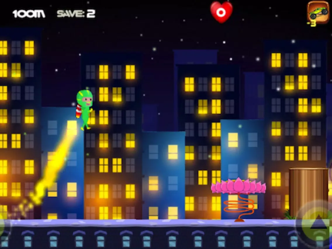 Capturas de tela do Green Mask Hero - Infinite Runner Game for Kids iPad 