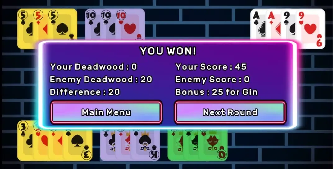 Скриншоты Gin Rummy