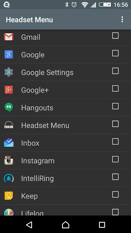 Captures d'écran de Headset Menu