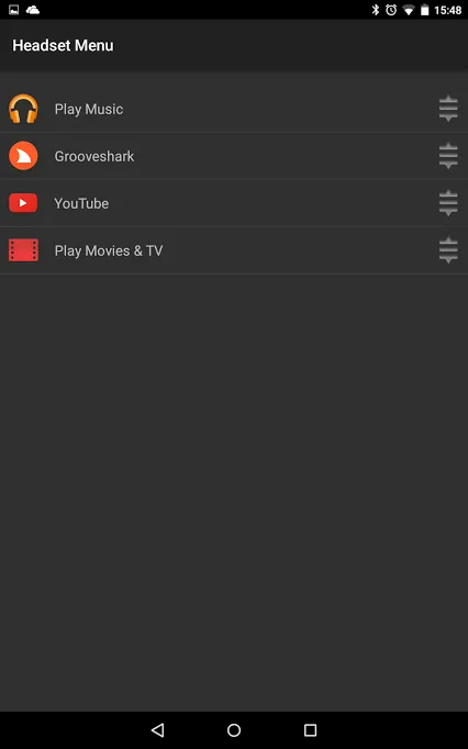 Captures d'écran de Headset Menu