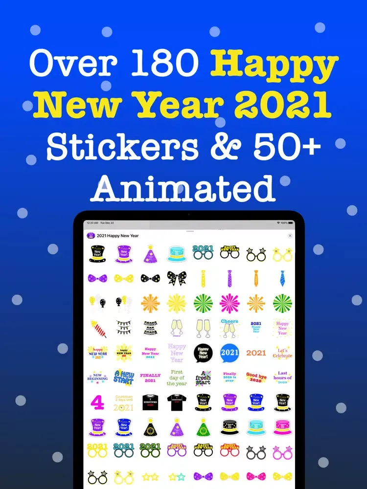 2021 Happy New Year Stickers. iPad 应用截图