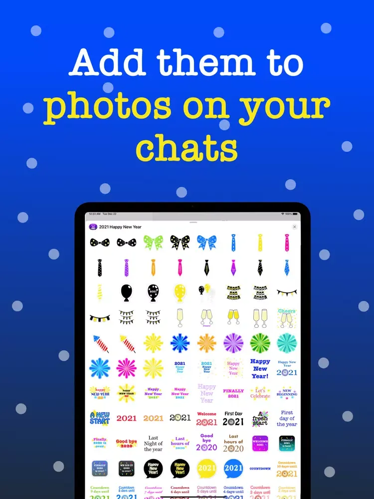 2021 Happy New Year Stickers. iPad 应用截图