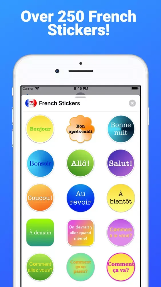 French Stickers for iMessage Screenshots
