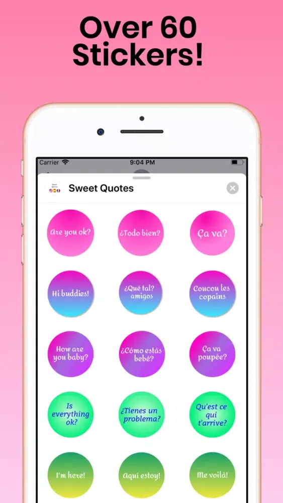 Tangkapan layar Sweet Quotes for iMessage
