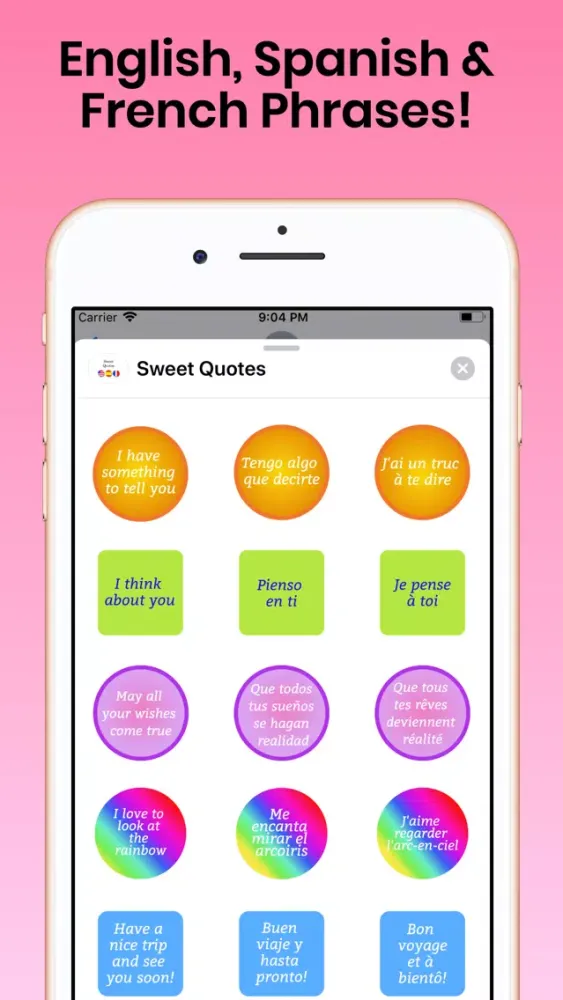 Tangkapan layar Sweet Quotes for iMessage