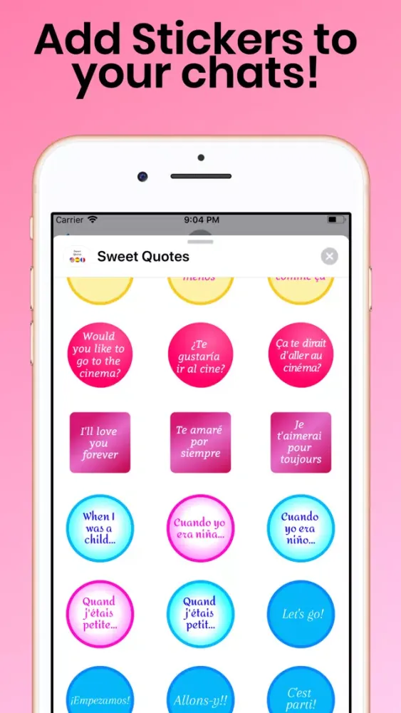 Tangkapan layar Sweet Quotes for iMessage