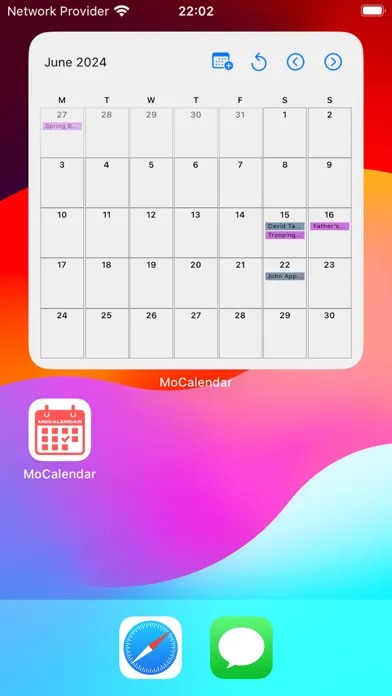 Zrzuty ekranu Calendar Widgets |  MoCalendar