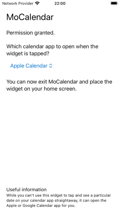 Zrzuty ekranu Calendar Widgets |  MoCalendar