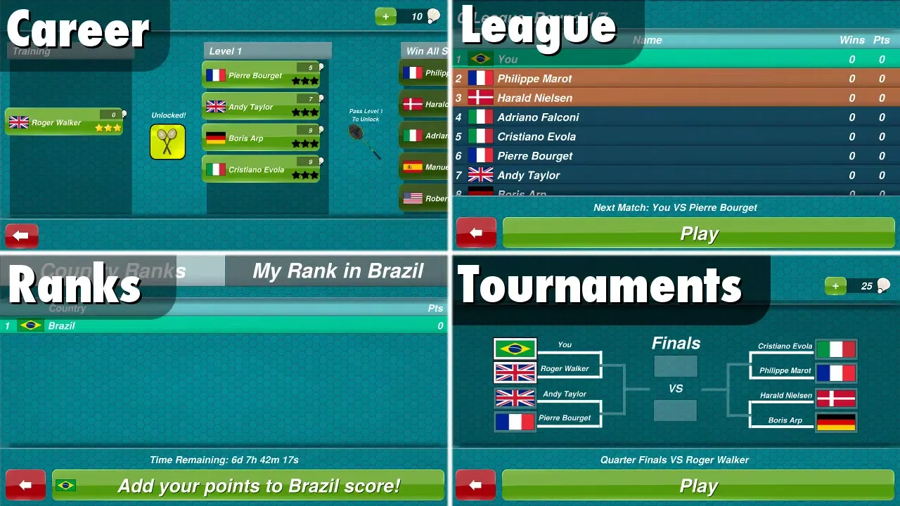 Tangkapan skrin Badminton 3D