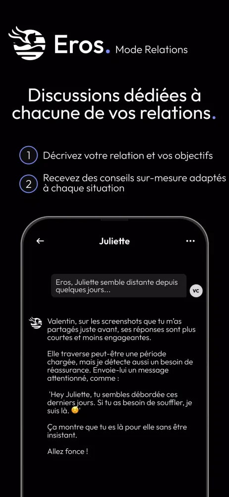 Captures d'écran de Eros AI