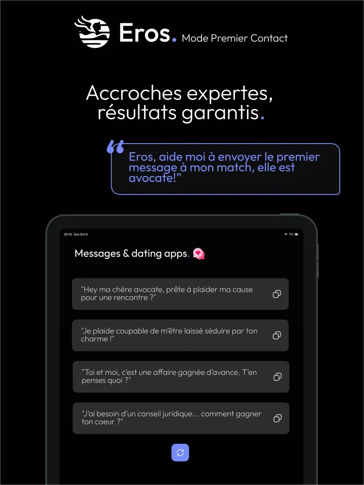 Captures d'écran de Eros AI