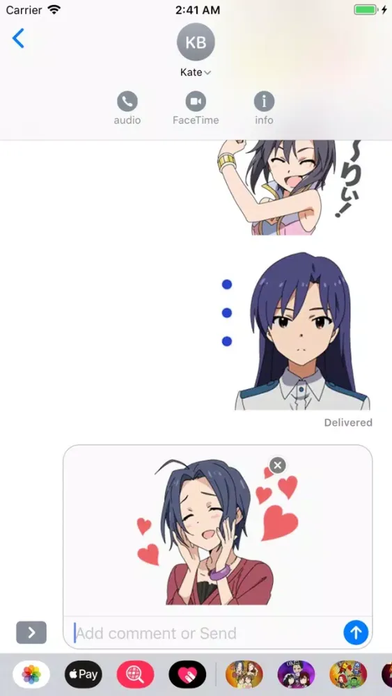 Capturas de tela do Master Idol Cute Love Stickers