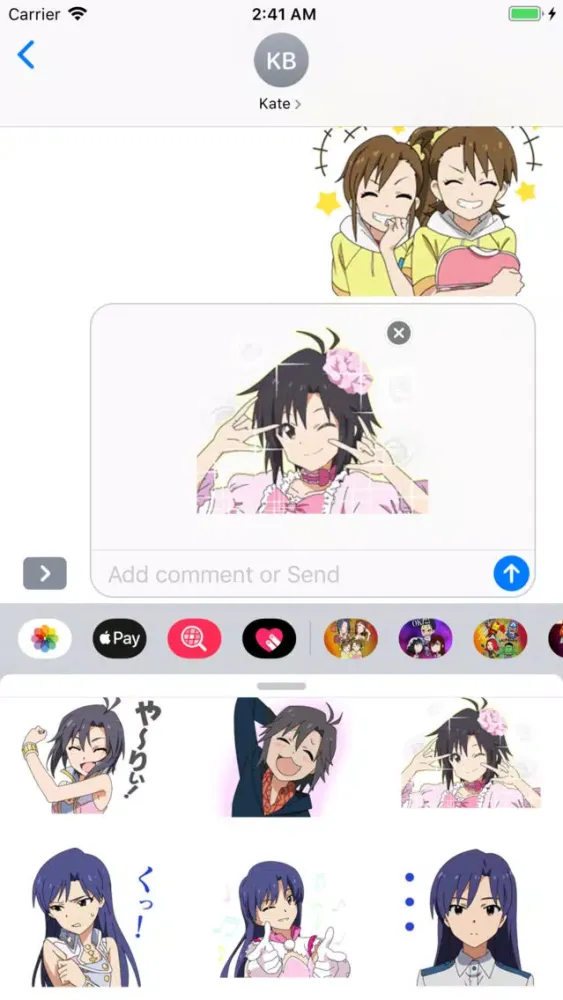 Capturas de tela do Master Idol Cute Love Stickers
