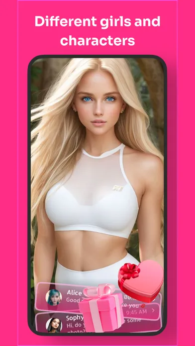 Capturas de tela do Viky AI Girlfriend Chat Games