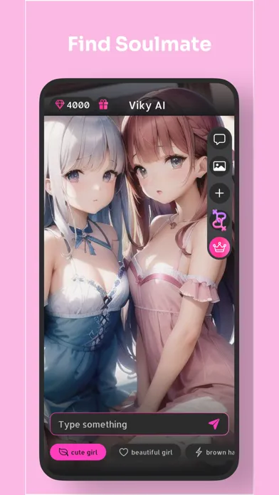 Capturas de tela do Viky AI Girlfriend Chat Games