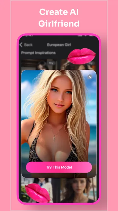 Capturas de tela do Viky AI Girlfriend Chat Games