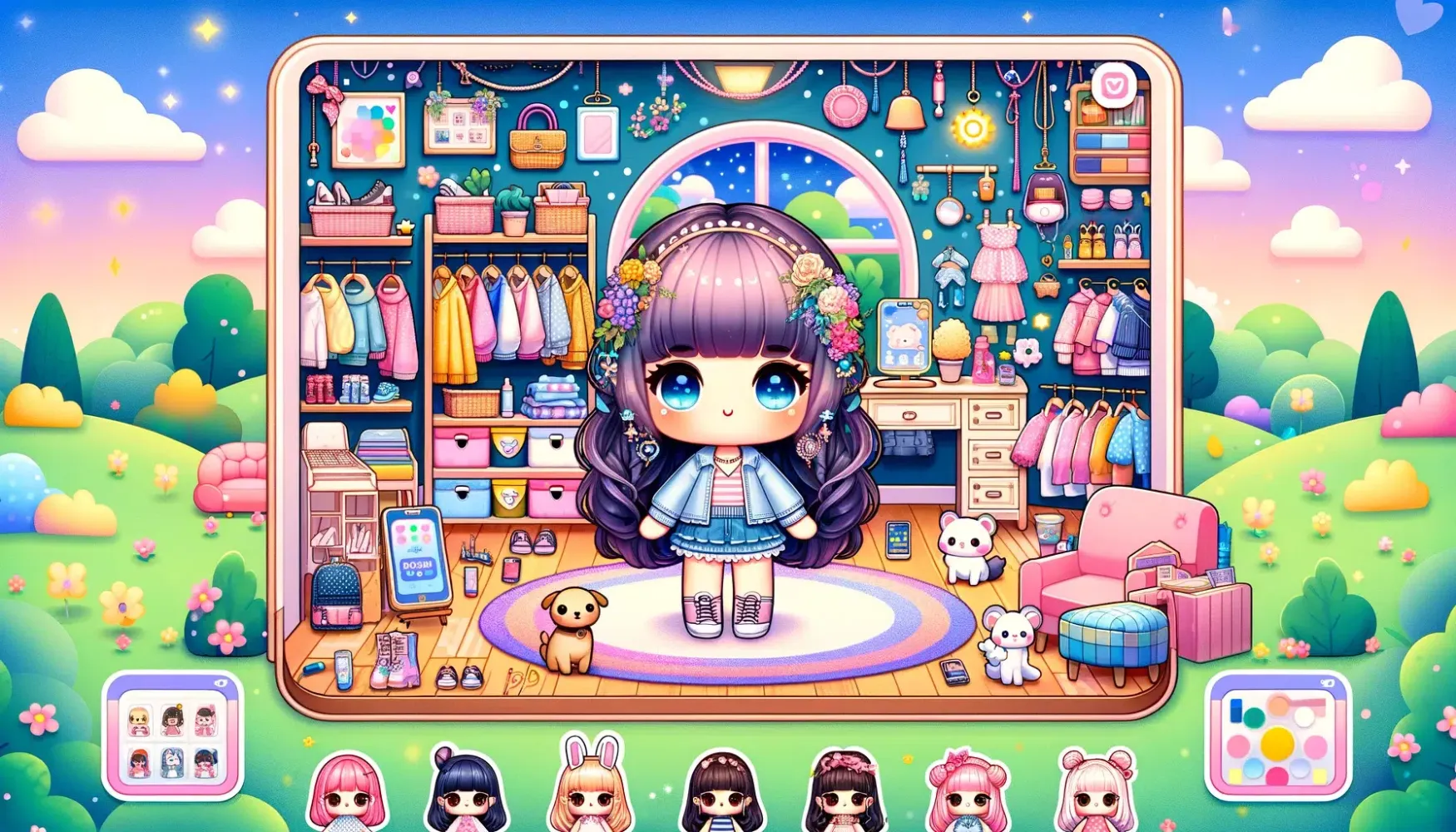 DIY Paper Doll Chibi DressUp Screenshots