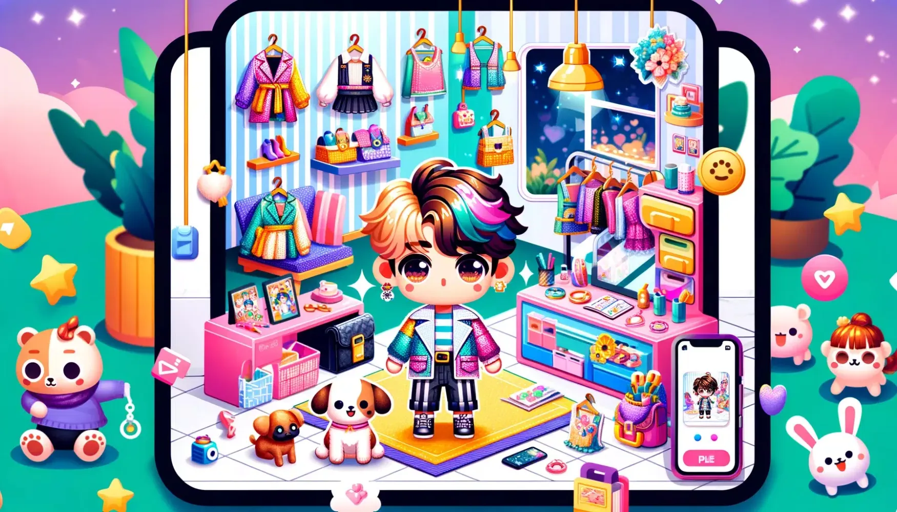 DIY Paper Doll Chibi DressUp Screenshots