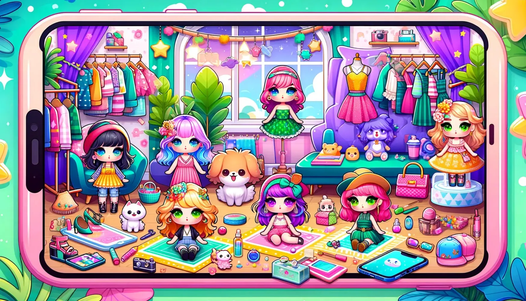 DIY Paper Doll Chibi DressUp Screenshots