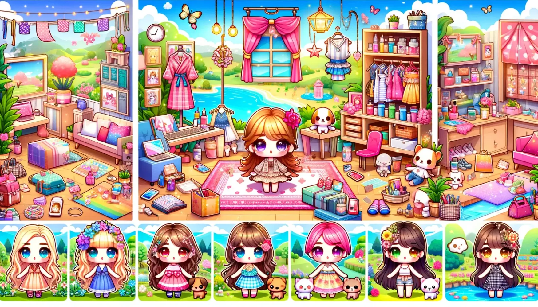 DIY Paper Doll Chibi DressUp Screenshots