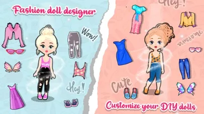 Tangkapan skrin DIY Paper Doll Chibi Dress Up