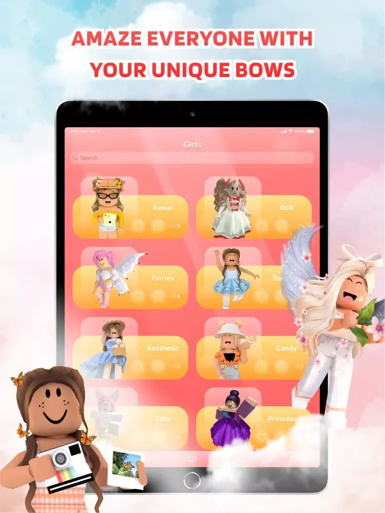 Girls Skins for Roblox iPad 应用截图