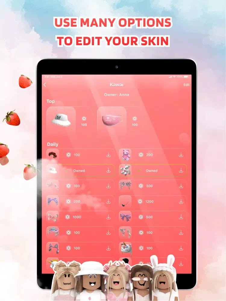 Girls Skins for Roblox iPad 应用截图