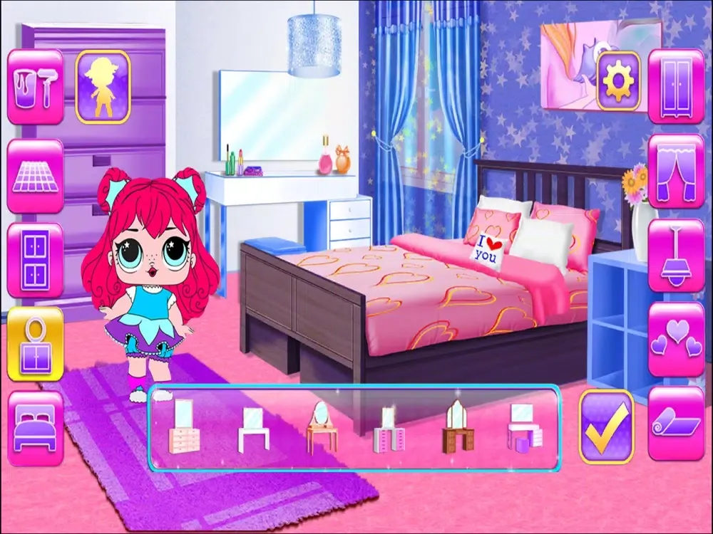 ภาพหน้าจอของ Girly House Dolls Design iPad 